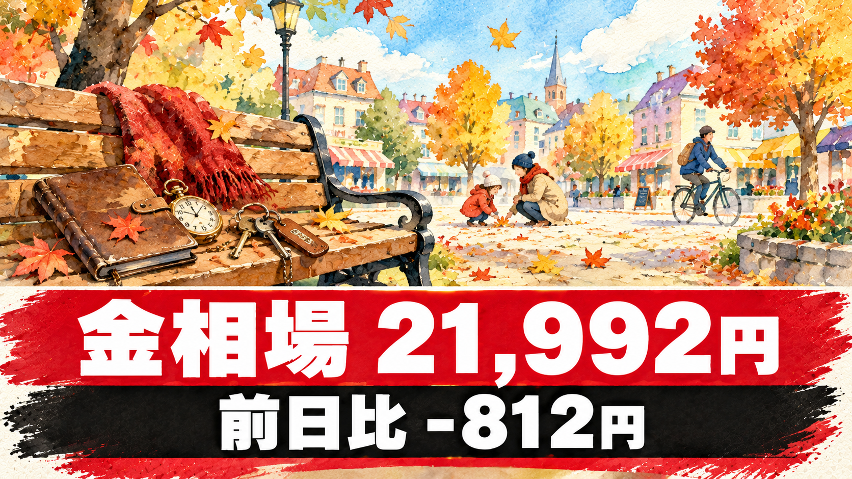 金相場21,992円、前日比-812円。季節の変わり目に考える、モノとの付き合い方
